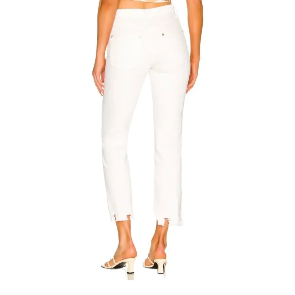 Free People We The Free Tapered‎ Baggy Boyfriend Jeans Chalk White sz 26